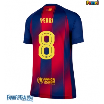 Barcelona Pedri Gonzalez #8 Tricou Fotbal Replică 2025-26 Femei Acasa